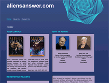 Tablet Screenshot of aliensanswer.com
